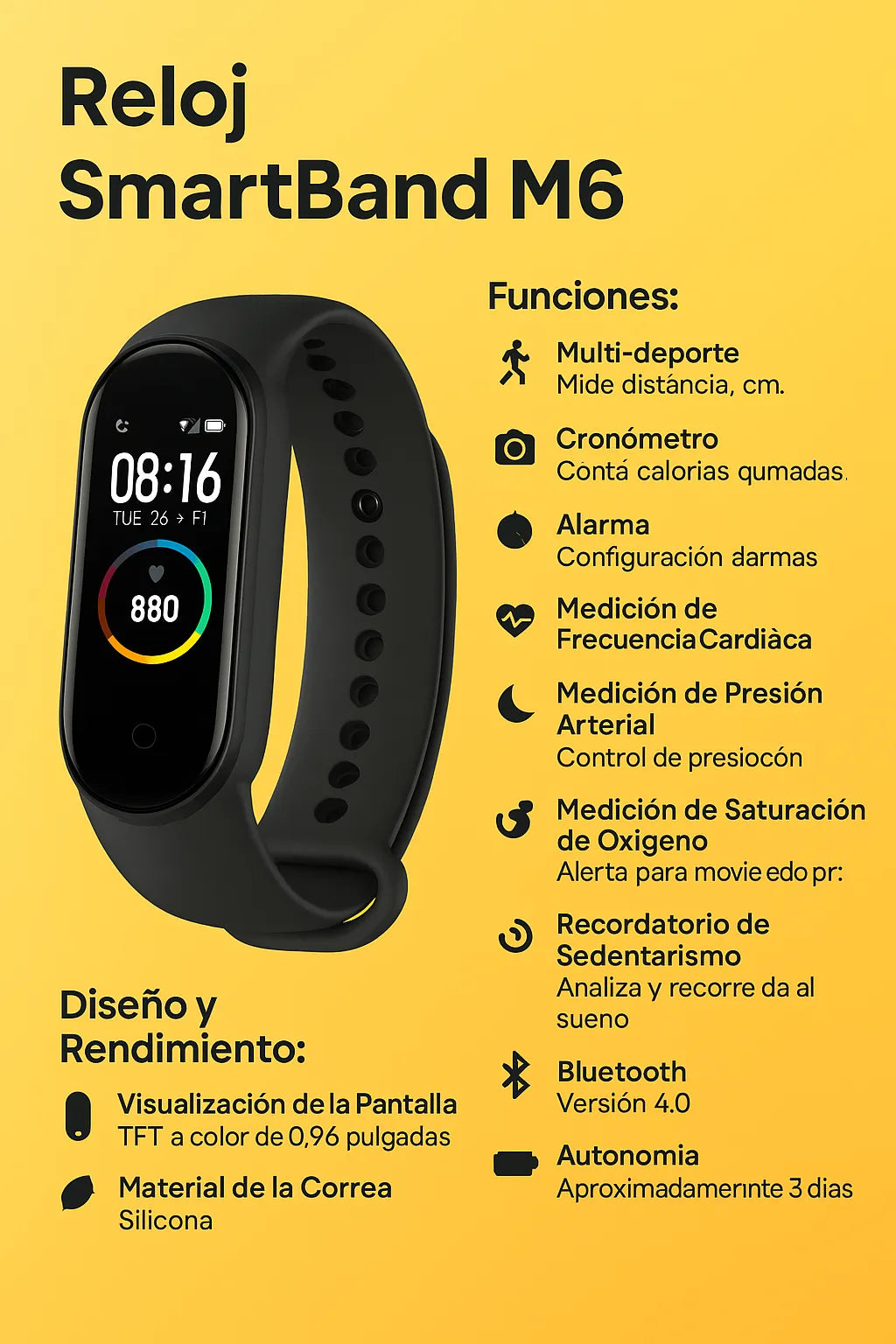 Reloj Smartband M6
